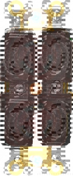 250 VAC, 15 Amp, L6-15R NEMA, Self Grounding Receptacle